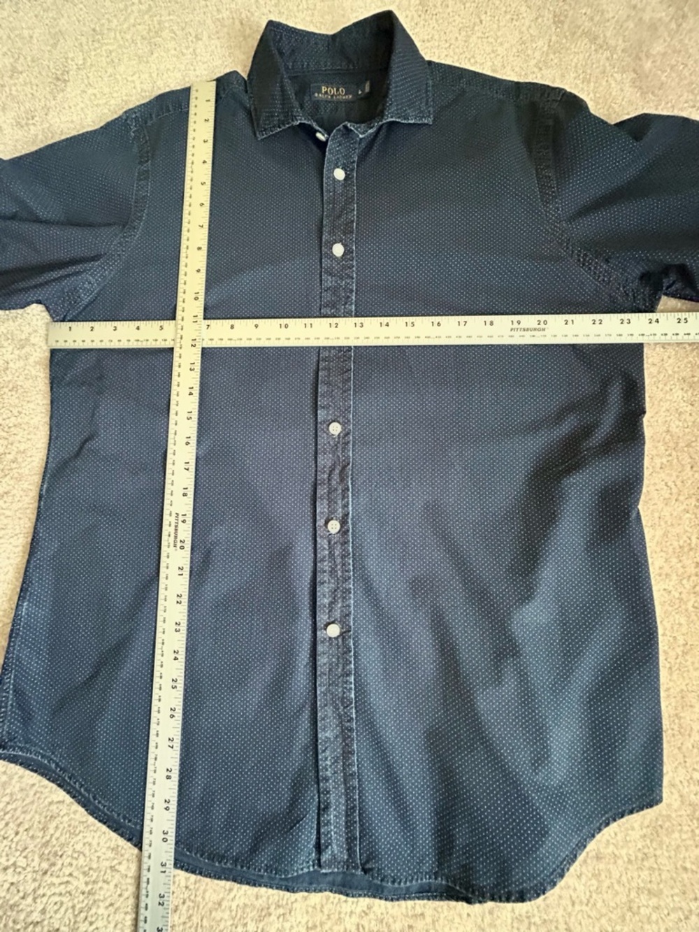 Polo Ralph Lauren Navy Long Sleeve Button Down Shirt - Picture 5 of 8